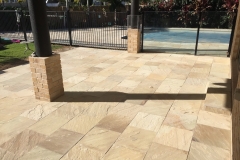 Paved sandstone courtyard